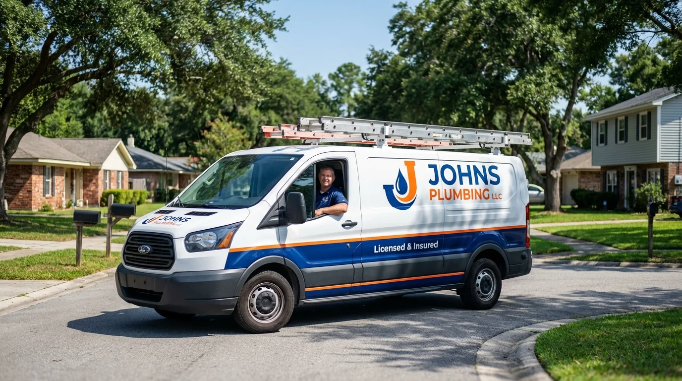 Johns Plumbing LLC service van in Saint Henry, OH