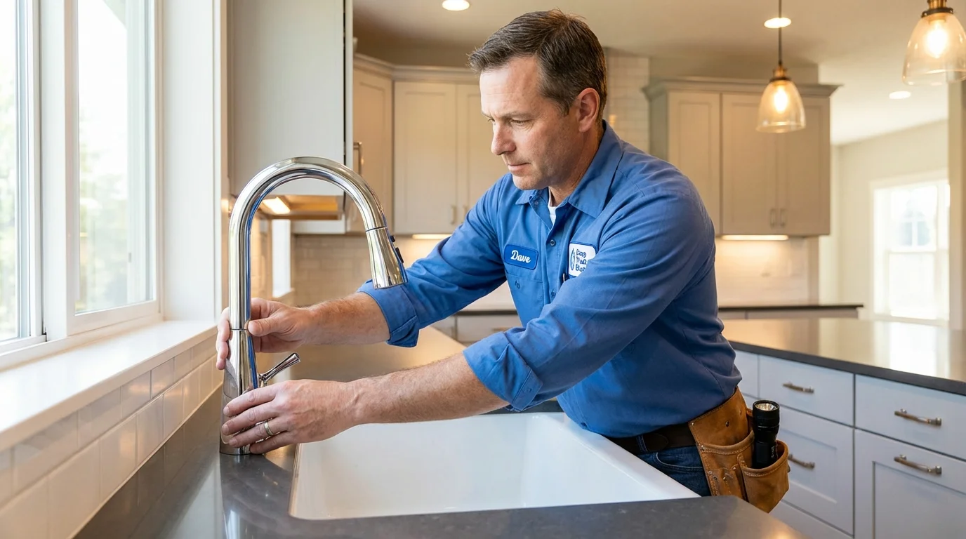 Kitchen faucet installation by Johns Plumbing LLC in Saint Henry